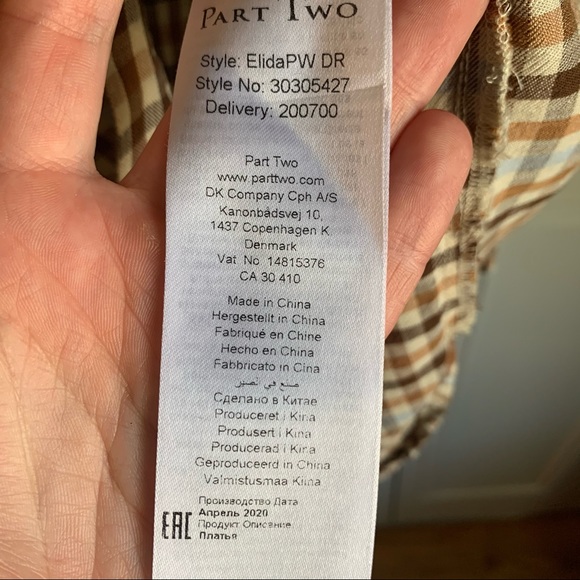 Part Two Elida Gingham Midi Shirtdress - Picture 6 of 7